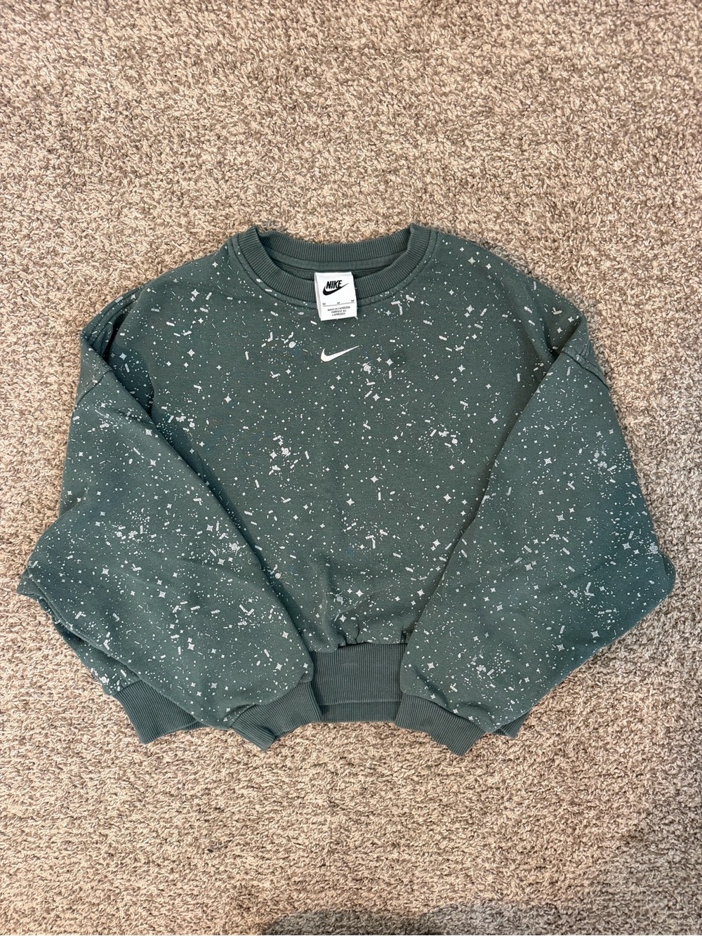 Nike Forest Green Speckled Crewneck Sweatshirt
